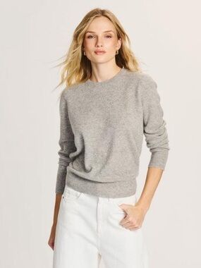 NAADAM 100% Cashmere Sweater Gray Crewneck Women’s Size Large
